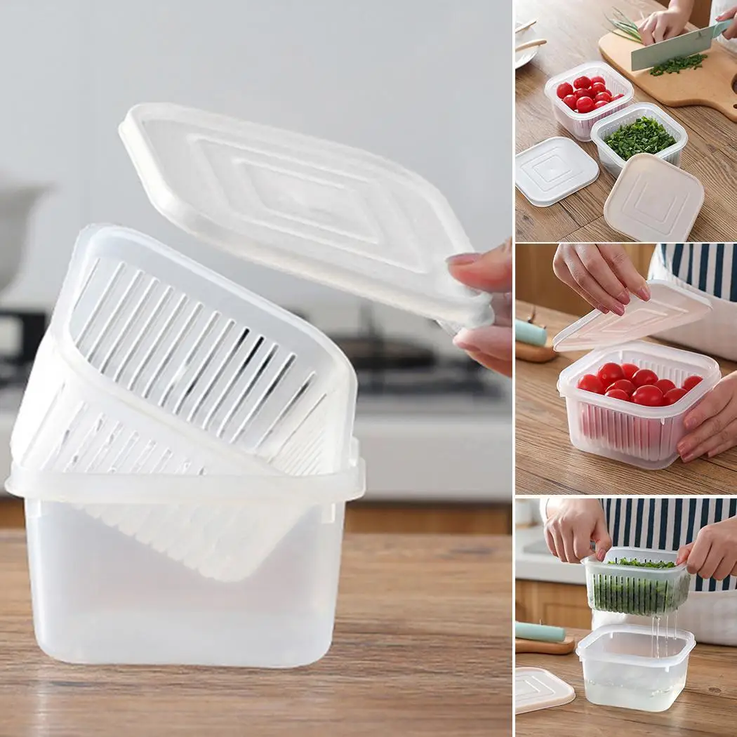 Kitchen Refrigerator Food Ginger Onion Garlic Fresh Drain Storage Box Storaging Ginger, Onion, White
Kitchen Refrigerator Food Ginger Onion Garlic Fresh Drain Storage Box Storaging Ginger, Onion, White
