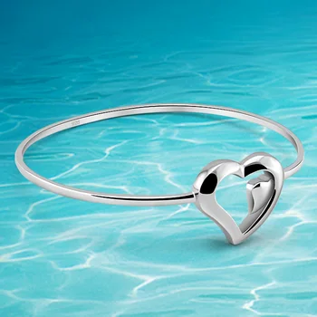 Heart bangle fashion silver jewelry for women,925 sterling silver bracelets & bangles for girl lady gift
Heart bangle fashion silver jewelry for women,925 sterling silver bracelets & bangles for girl lady gift