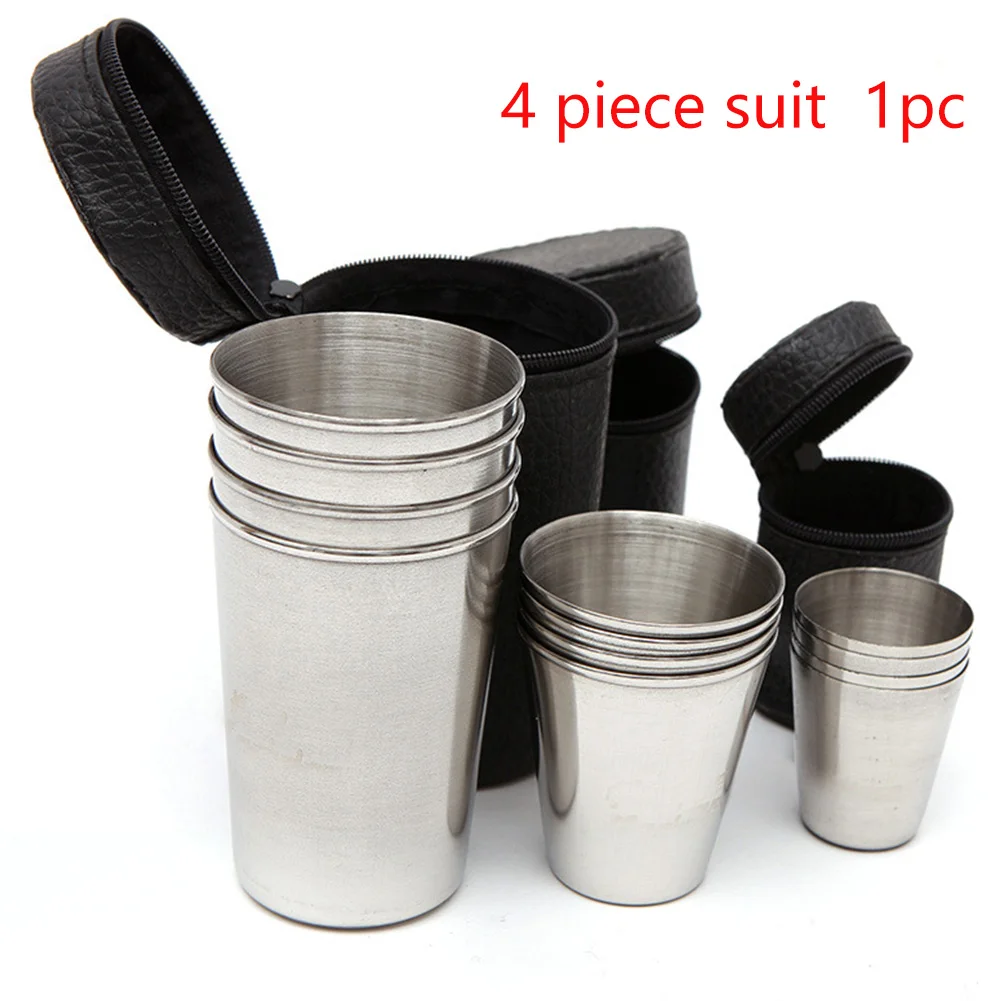 4Pcs Durable Outdoor Mug Mini Beer Coffee Wine Stainless Steel Cup Set with Cover Camping Travel Hiking Portable Water Cup &191
4Pcs Durable Outdoor Mug Mini Beer Coffee Wine Stainless Steel Cup Set with Cover Camping Travel Hiking Portable Water Cup &191