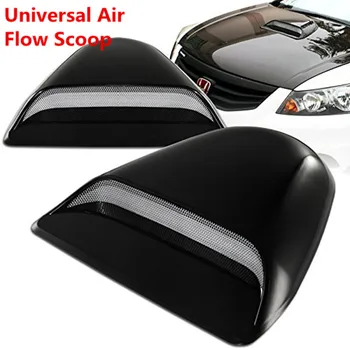 

Universal Roof Car Auto Decorative Hood Scoop Air Flow Intake Hoods Scoop Vent Bonnet Cover For JDM Style For Flat Car Hood Only