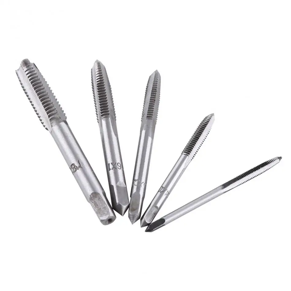 5pcs Hand Tap Tapping Screw Thread Taps Set M3 M5 M6 M8 Straight Flute Tools woodworking New Tool | Инструменты