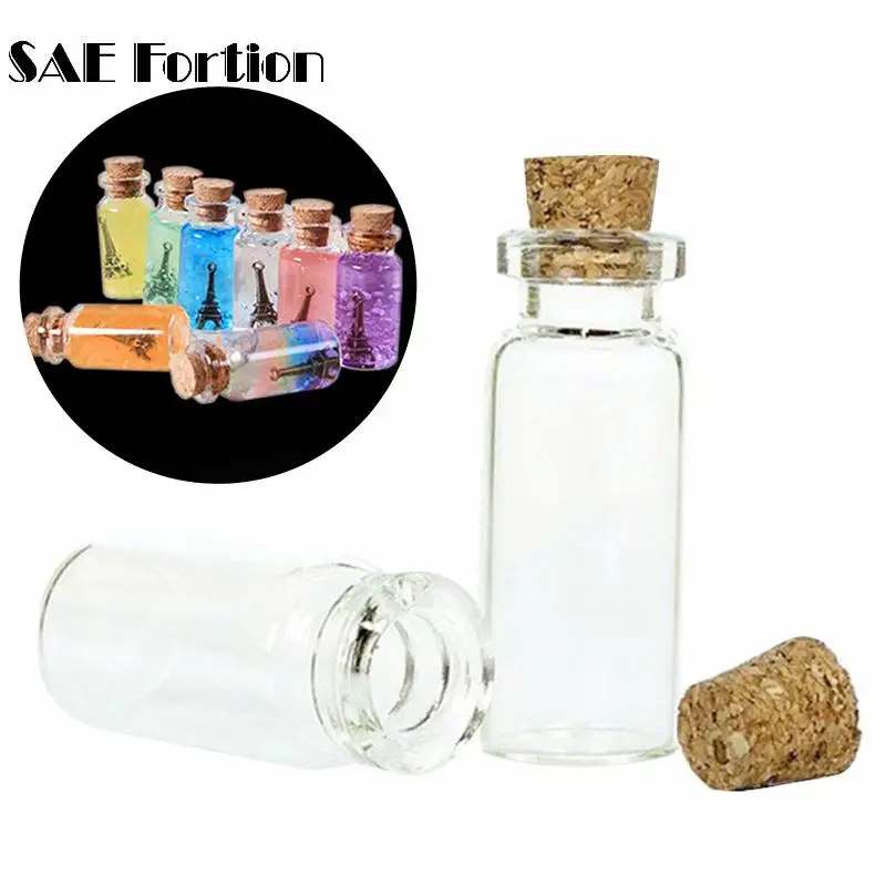 SAE Fortion 4Pcs 20*50MM 10 ML Mini Glass Bottles Empty Accessories Sample Jars With Cork Stoppers For DIY Craft Decoration
SAE Fortion 4Pcs 20*50MM 10 ML Mini Glass Bottles Empty Accessories Sample Jars With Cork Stoppers For DIY Craft Decoration
