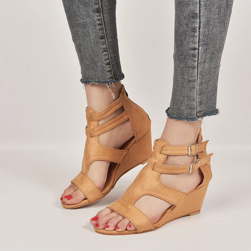 Summer Women Gladiator Platform Sandals Casual Open Toe High Heels Sandals Ladies Buckle Strap Outdoor Slip On Roman Shoes
Summer Women Gladiator Platform Sandals Casual Open Toe High Heels Sandals Ladies Buckle Strap Outdoor Slip On Roman Shoes