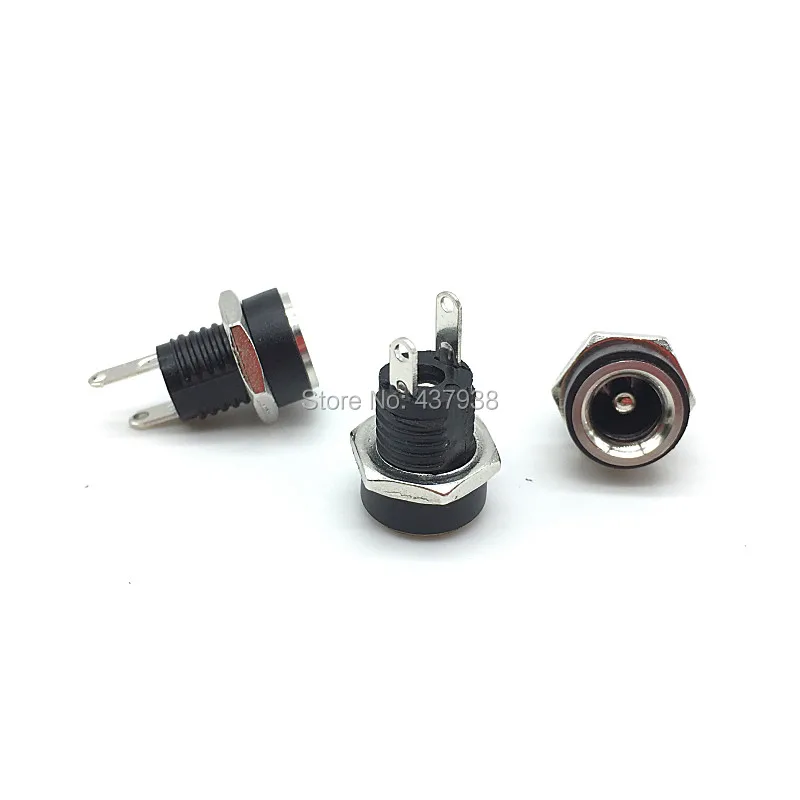 100 шт. DC-022B 5 5x2 мм полностью медный материал DC источник питания гнездо монтажный