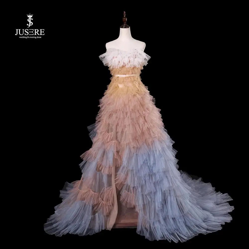 JUSERE vestido de festa longo Evening Dress Strapless Champagne & Blue Long Evening Dresses 2019 Sweep Train Prom Gowns
JUSERE vestido de festa longo Evening Dress Strapless Champagne & Blue Long Evening Dresses 2019 Sweep Train Prom Gowns