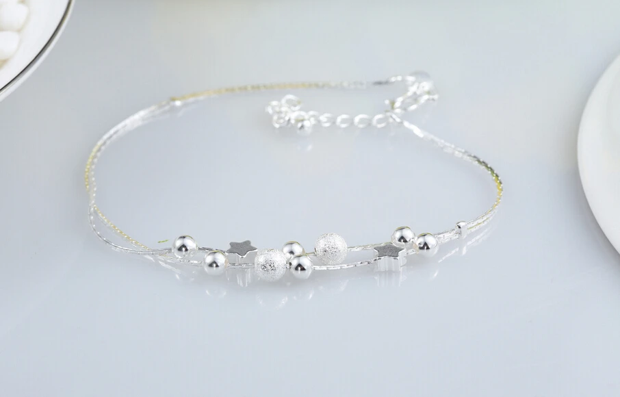 Fashion Charm Bracelet 925 Silver Bracelets for Women Strand Beads Star Pulseras BG149
Fashion Charm Bracelet 925 Silver Bracelets for Women Strand Beads Star Pulseras BG149