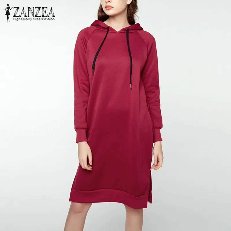 2019 Winter ZANZEA Fashion Party Long Sweatshirt Dress Casual Solid Basic Warm Pullover Women Hoodies Long Sleeve Fleece Vestido
2019 Winter ZANZEA Fashion Party Long Sweatshirt Dress Casual Solid Basic Warm Pullover Women Hoodies Long Sleeve Fleece Vestido
