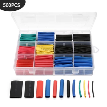 560PCS Heat Shrink Tubes 12 Different Specifications Electrical Wire Wrap For Cable Insulation / Mechanical Protection
560PCS Heat Shrink Tubes 12 Different Specifications Electrical Wire Wrap For Cable Insulation / Mechanical Protection
