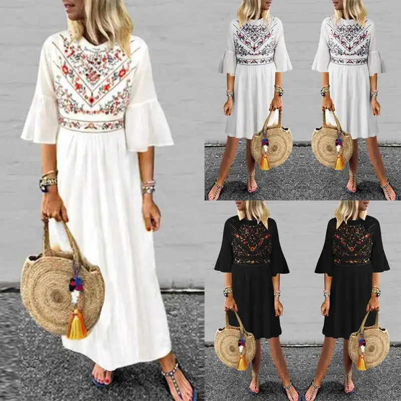 2019 Summer Women Print Dress Casual Ruffles Long Maxi Sundress Vestidos Ladies Beach Party Holiday Dresses Robe Femme 5XL
2019 Summer Women Print Dress Casual Ruffles Long Maxi Sundress Vestidos Ladies Beach Party Holiday Dresses Robe Femme 5XL
