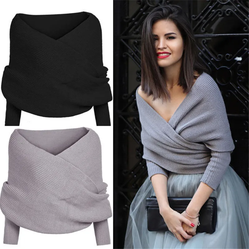 Women Sexy Cross Loose Cardigan Knitted Sweater Long Sleeve Solid V-neck Jumper Knitwear Outwear Autumn Sweaters Coat
Women Sexy Cross Loose Cardigan Knitted Sweater Long Sleeve Solid V-neck Jumper Knitwear Outwear Autumn Sweaters Coat