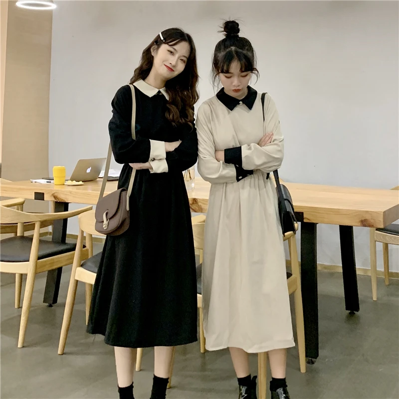 Lychee Girls Patchwork Empire Waist Women Long Dress Turn Down Collar Long Sleeve Female Dresses Autumn Winter Sweet Dress
Lychee Girls Patchwork Empire Waist Women Long Dress Turn Down Collar Long Sleeve Female Dresses Autumn Winter Sweet Dress