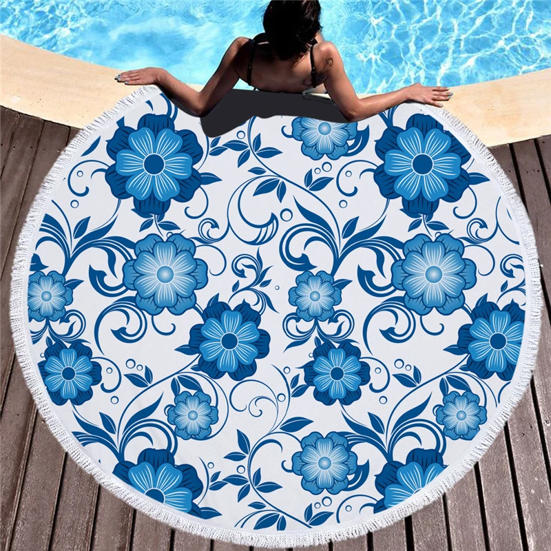 Flowers Plant Print Microfiber Beach Towel For Adult Yoga Mat Tassel Blanket Large Soft Round Towel 150cm Tapestry Home Decor
Flowers Plant Print Microfiber Beach Towel For Adult Yoga Mat Tassel Blanket Large Soft Round Towel 150cm Tapestry Home Decor