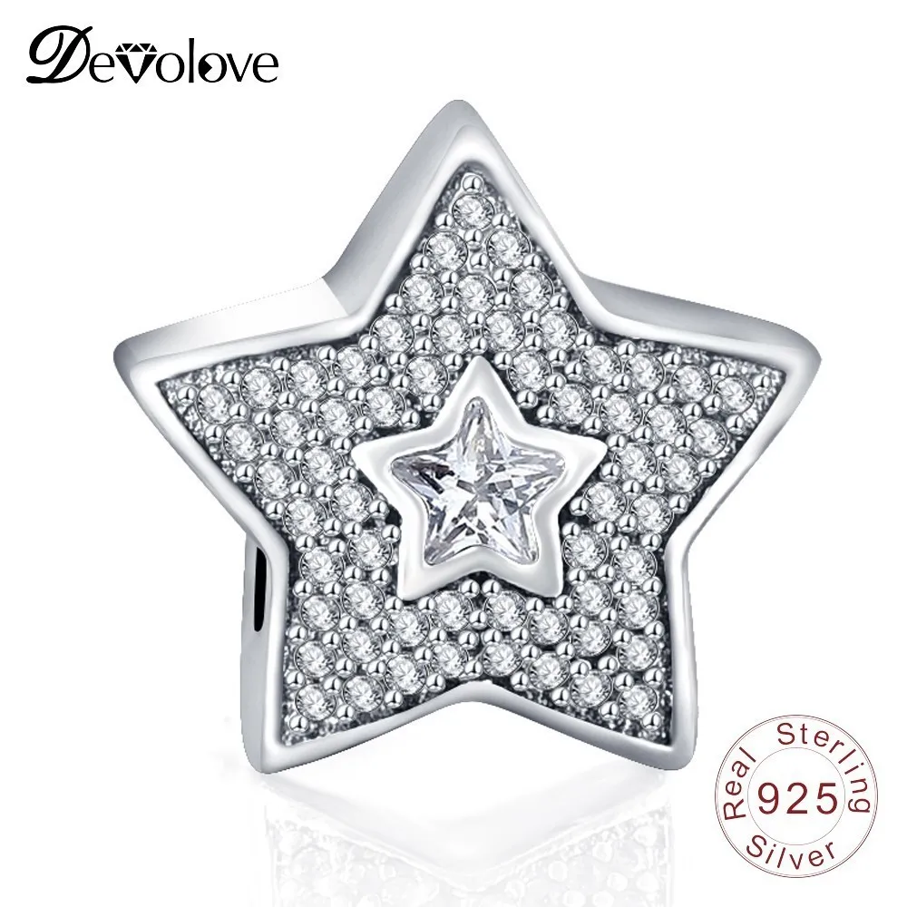 Devolove Sparking CZ Star Shining Charms 925 Sterling Silver Beads Fit Pandora Bracelets Fine Jewelry Dropshipping
Devolove Sparking CZ Star Shining Charms 925 Sterling Silver Beads Fit Pandora Bracelets Fine Jewelry Dropshipping