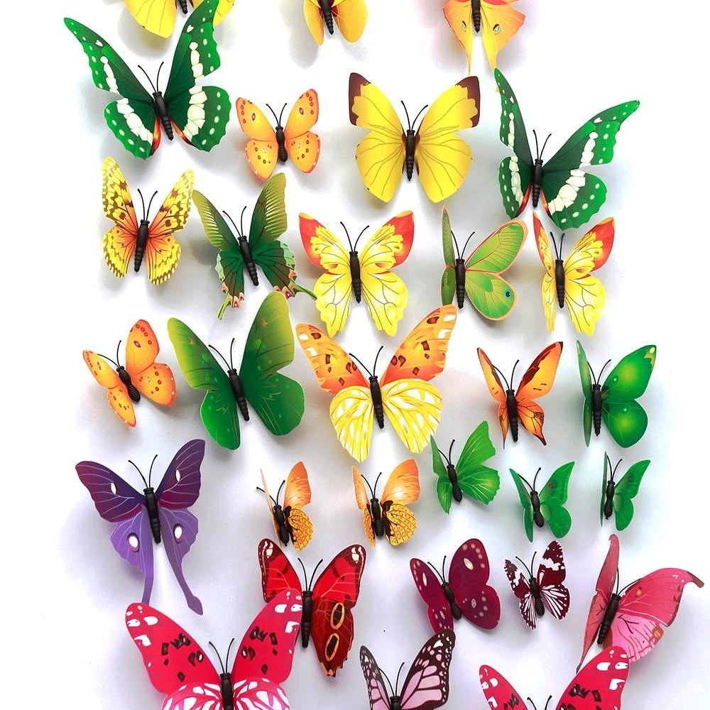 12pc/set Artificial Butterfly Garden Decorations Simulation Butterfly Stakes Yard Plant Lawn Decor Fake Butterefly Random Color
12pc/set Artificial Butterfly Garden Decorations Simulation Butterfly Stakes Yard Plant Lawn Decor Fake Butterefly Random Color