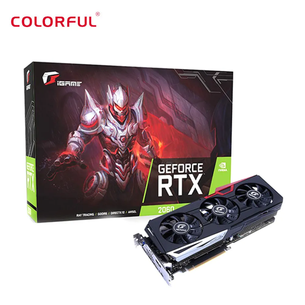Original Colorful iGame GeForce RTX 2060 Ultra OC Nvidia Graphics Card for Gaming 6GB GDDR6 192bit One Key Overclock Map
Original Colorful iGame GeForce RTX 2060 Ultra OC Nvidia Graphics Card for Gaming 6GB GDDR6 192bit One Key Overclock Map