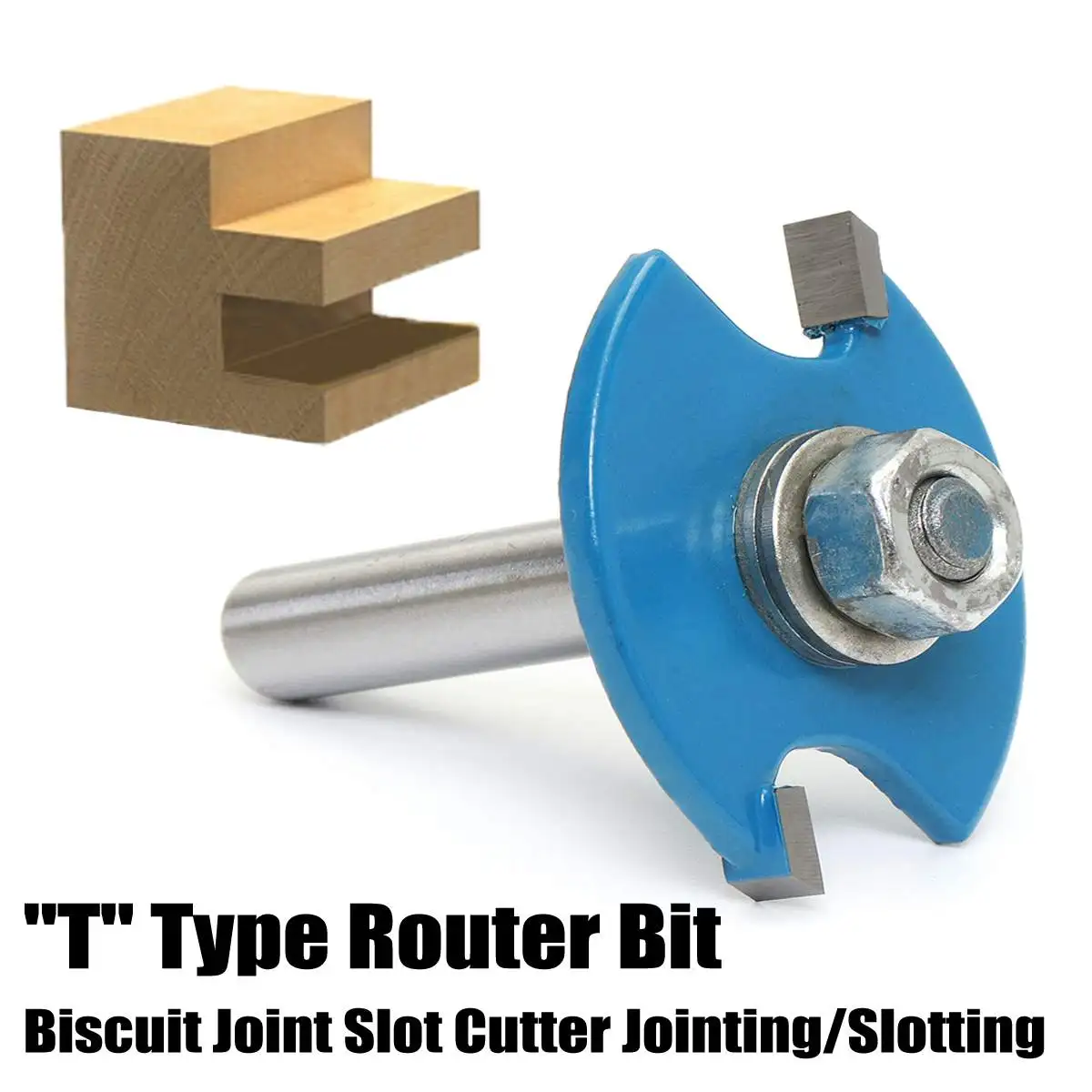 New 8mm Shank T Type Milling Cutter Biscuit Joint Slot Cutter Jointing Slotting Router Bit Machine Tools Accessories
New 8mm Shank T Type Milling Cutter Biscuit Joint Slot Cutter Jointing Slotting Router Bit Machine Tools Accessories