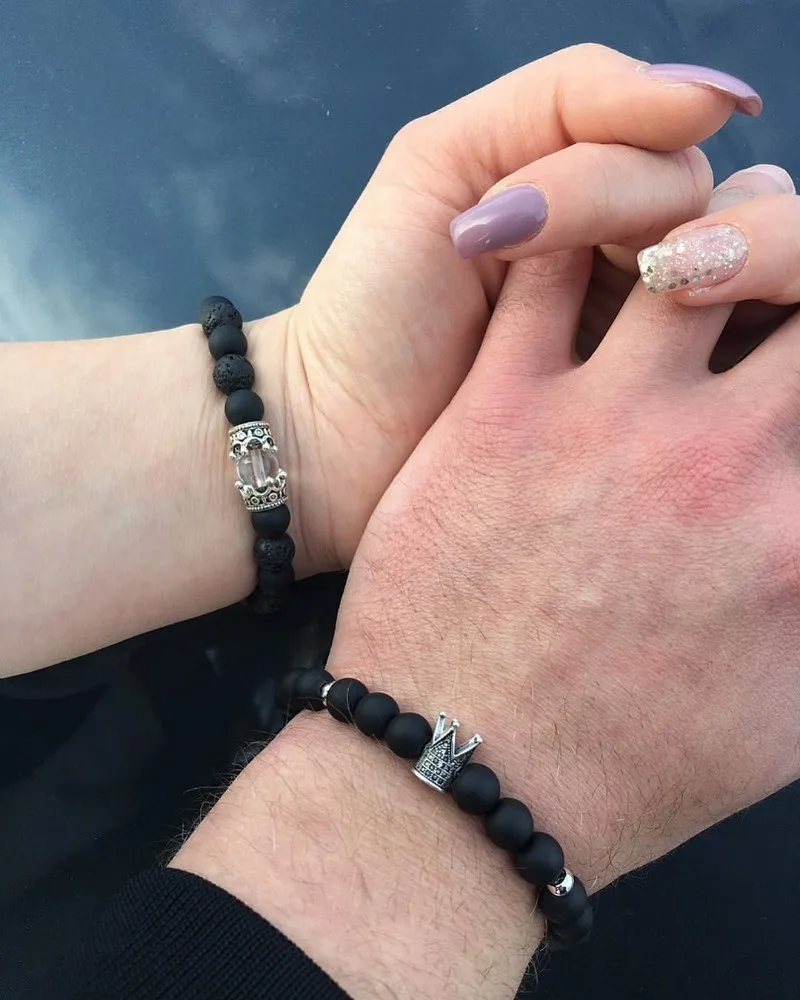 2pcs Couple bracelet Men Women Lover Jewelry Charm crown 8mm Natural Stone Bracelets Male pulseras spouse beloved joyas gift
2pcs Couple bracelet Men Women Lover Jewelry Charm crown 8mm Natural Stone Bracelets Male pulseras spouse beloved joyas gift