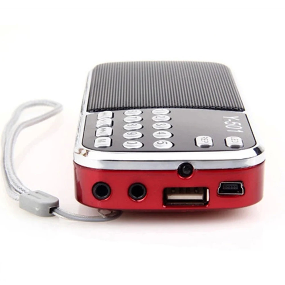 Y-501 Digital Picks Elderly Portable 3.5mm Audio Mini LCD Digital FM Radio Speaker USB TF Card Mp3 Music Player 3W(red)
Y-501 Digital Picks Elderly Portable 3.5mm Audio Mini LCD Digital FM Radio Speaker USB TF Card Mp3 Music Player 3W(red)