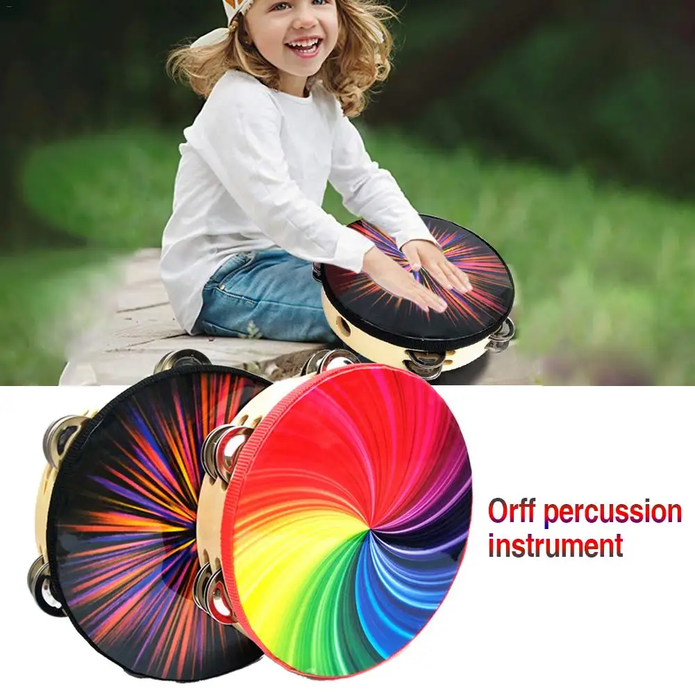Orff Percussion Instrument 8 Inch Double Row Colorful Tambourine Rainbow Tambourine Hand Drums Stage Props
Orff Percussion Instrument 8 Inch Double Row Colorful Tambourine Rainbow Tambourine Hand Drums Stage Props