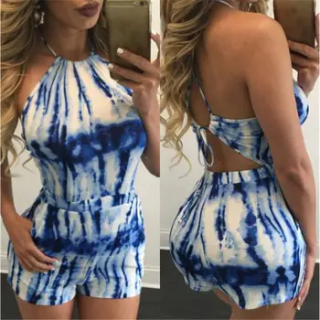 Women Hot Sexy Sleeveless Off Shoulder Halter Backless High Waist Lace-up Playsuit Jumpsuit Romper Bodycon Clubwear Trousers
Women Hot Sexy Sleeveless Off Shoulder Halter Backless High Waist Lace-up Playsuit Jumpsuit Romper Bodycon Clubwear Trousers