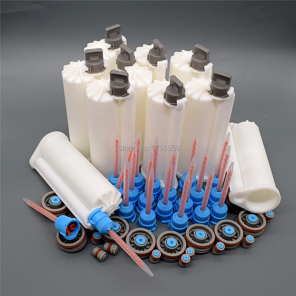 20pcs Static Mixer Mixing Nozzle and 10pcs 50ml 10:1 Mix Ratio Epoxy Resin Dispenser Empty Dual Cartridge with Sealing Pistons
20pcs Static Mixer Mixing Nozzle and 10pcs 50ml 10:1 Mix Ratio Epoxy Resin Dispenser Empty Dual Cartridge with Sealing Pistons