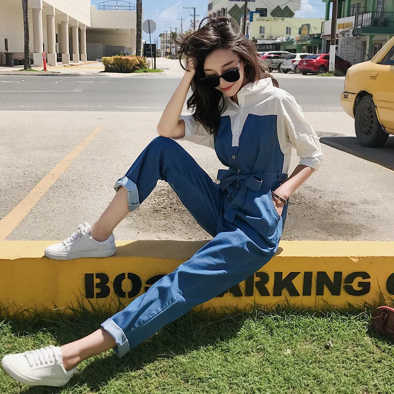 2019 Spring Korea Fashion Jean Jumpsuit Trousers Clothing Casual One-piece Pant Woman Denim Strapless Jumpsuits False Two Pieces
2019 Spring Korea Fashion Jean Jumpsuit Trousers Clothing Casual One-piece Pant Woman Denim Strapless Jumpsuits False Two Pieces