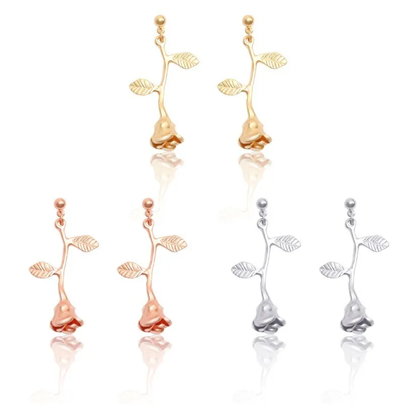 Temperament Wild Flowers Leaves Charm Hollow Rose Boho Earrings Three Color Gold Rosegold Silver Earrings For Women Jewelry
Temperament Wild Flowers Leaves Charm Hollow Rose Boho Earrings Three Color Gold Rosegold Silver Earrings For Women Jewelry