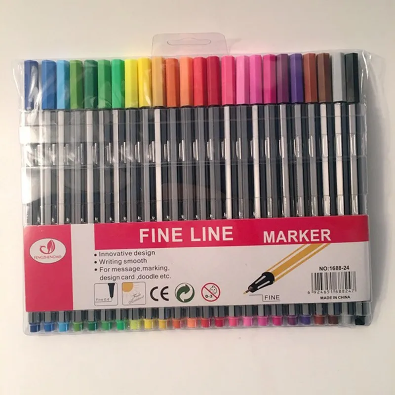 Breeze 24 Colors 0.4mm Fineliner Pens Superfine Marker Pen Arts Drawing for Children Graffiti Hook Fiber Pens School Supplies
Breeze 24 Colors 0.4mm Fineliner Pens Superfine Marker Pen Arts Drawing for Children Graffiti Hook Fiber Pens School Supplies