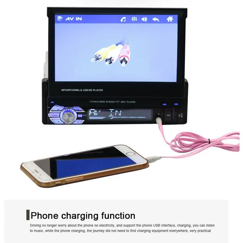 7 Inch HD Telescopic Car Player Bluetooth Call Reversing Priority with MP3 Radio Navigation GPS Reversing Function MP5 Player
7 Inch HD Telescopic Car Player Bluetooth Call Reversing Priority with MP3 Radio Navigation GPS Reversing Function MP5 Player