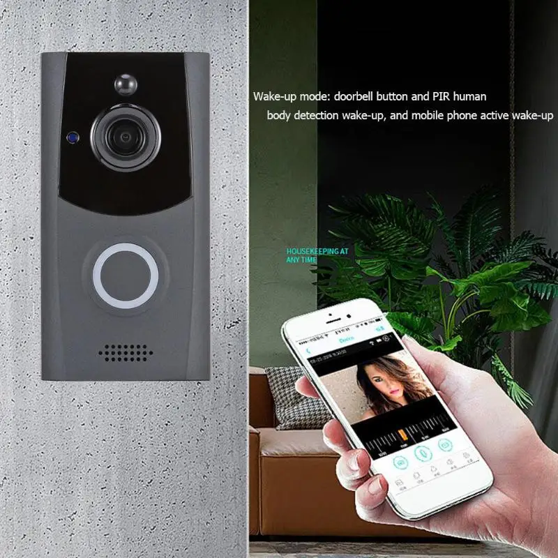 Smart Wireless WiFi Security Doorbell Visual Intercom 720p Camera Remote Home Monitoring Night Vision Video Door Phone
Smart Wireless WiFi Security Doorbell Visual Intercom 720p Camera Remote Home Monitoring Night Vision Video Door Phone