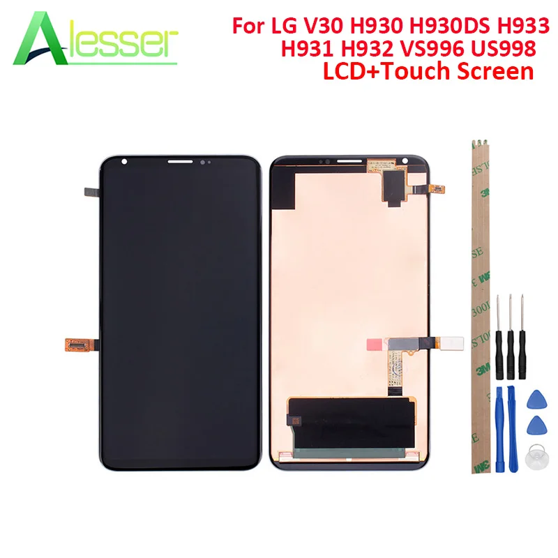 

Alesser For LG V30 H930 H930DS H933 H931 H932 VS996 US998 LS998U H932 V30+ H930DS LCD Display And Touch Screen Digitizer +Tools