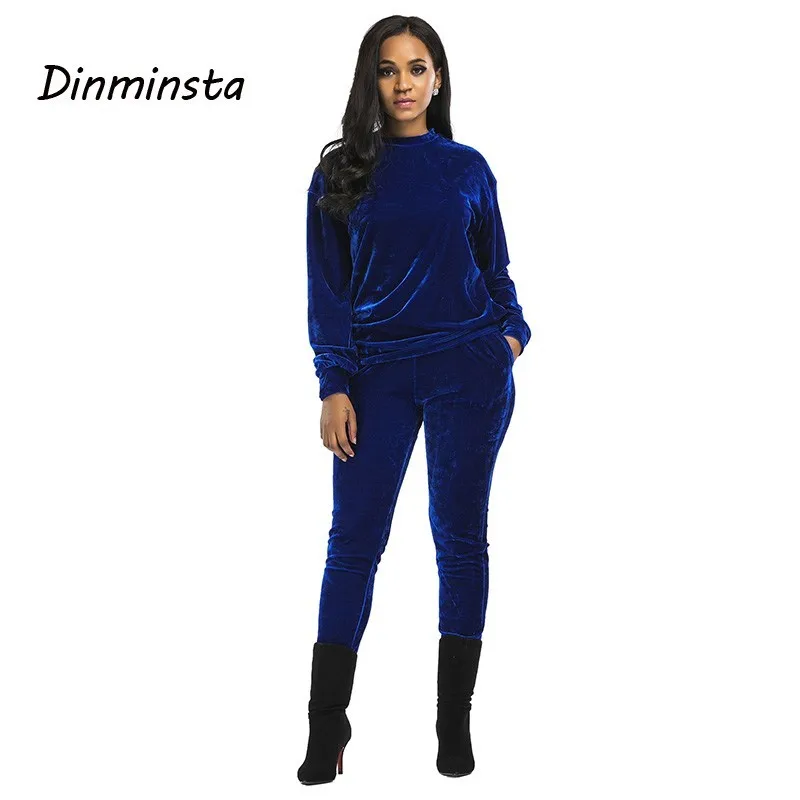 Dinminsta Women Blue Velvet Clothing Two Piece Set Lady Casual Warm Tracksuit Velours Suit Female Spring Fashihon Street Wear
Dinminsta Women Blue Velvet Clothing Two Piece Set Lady Casual Warm Tracksuit Velours Suit Female Spring Fashihon Street Wear