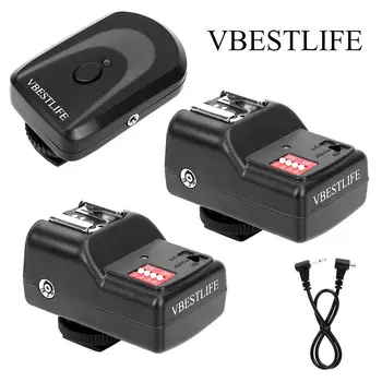 433MHZ 16 Channel Wireless Flash Trigger Set with 1 Transmitter 2 Receivers 1 Sync Wire Cable for Canon/Nikon/Olympus
433MHZ 16 Channel Wireless Flash Trigger Set with 1 Transmitter 2 Receivers 1 Sync Wire Cable for Canon/Nikon/Olympus