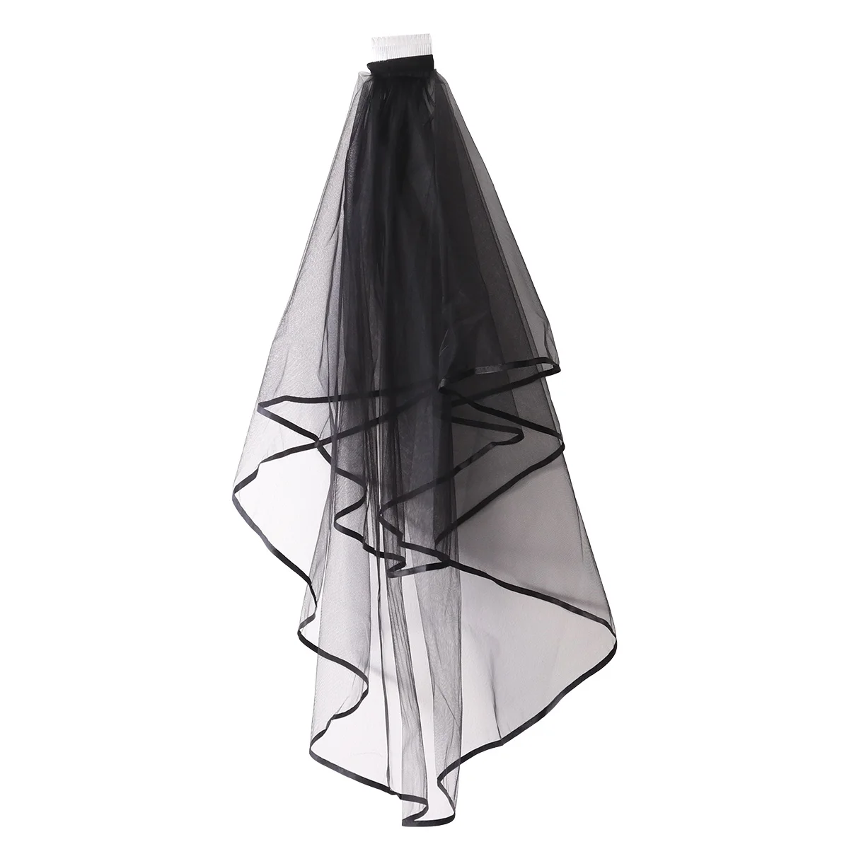 Elegant Black Wedding Veil with Ribbon Edge Short Bridal Wedding Woman Veils with Comb for Costume Wedding Accessory
Elegant Black Wedding Veil with Ribbon Edge Short Bridal Wedding Woman Veils with Comb for Costume Wedding Accessory