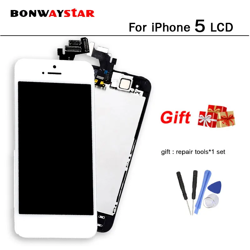 For iphone 5 5G A1428 A1429 A1442 LCD Display Full Assembly Touch Digitizer Screen Replacement+Front Camera+Home Button+tools
For iphone 5 5G A1428 A1429 A1442 LCD Display Full Assembly Touch Digitizer Screen Replacement+Front Camera+Home Button+tools