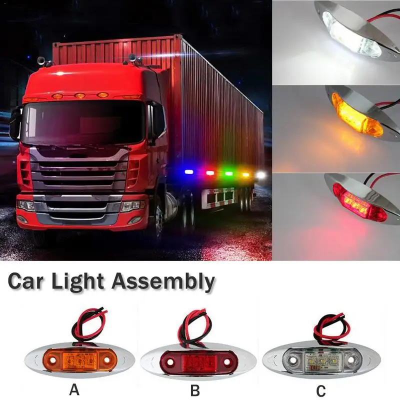 3 PCS Car Light Assembly Piranhas Side Light Truck 3 LEDs Turning Signal Side Lamp 12V 24V Wide Voltage Available
3 PCS Car Light Assembly Piranhas Side Light Truck 3 LEDs Turning Signal Side Lamp 12V 24V Wide Voltage Available