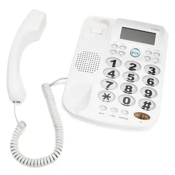 White Corded Phone With Caller ID Display Big Button Landline Desktop Telephone Office Home Telephone Hotel Bar Equipment
White Corded Phone With Caller ID Display Big Button Landline Desktop Telephone Office Home Telephone Hotel Bar Equipment