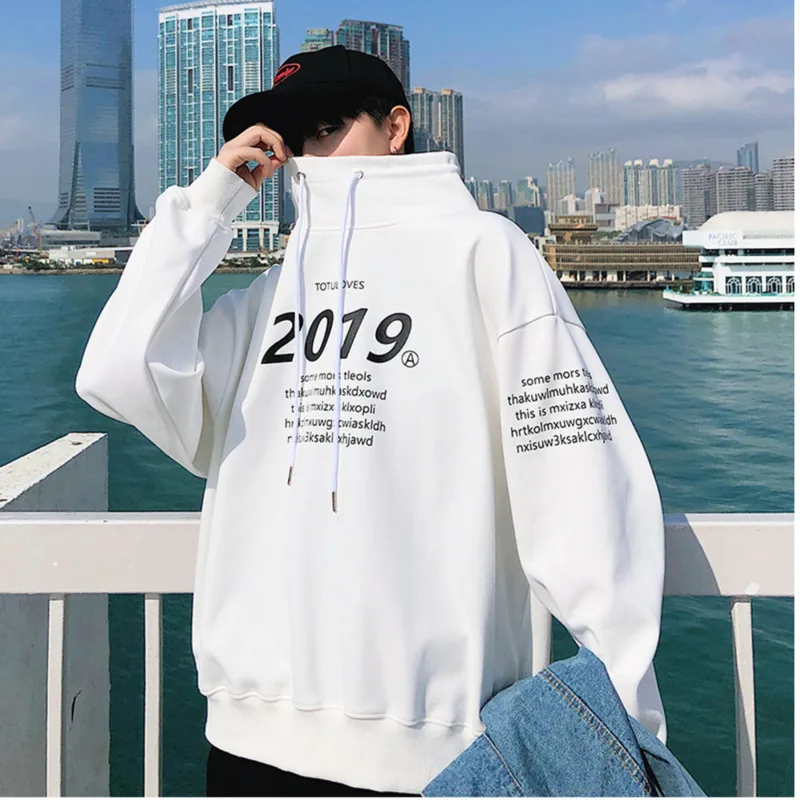 Men's Long Sleeve 2019 Spring New M-5XL Sweatshirt Letter High Round Neck Pullover Loose Joker Fashion Personality Casual Wear
Men's Long Sleeve 2019 Spring New M-5XL Sweatshirt Letter High Round Neck Pullover Loose Joker Fashion Personality Casual Wear