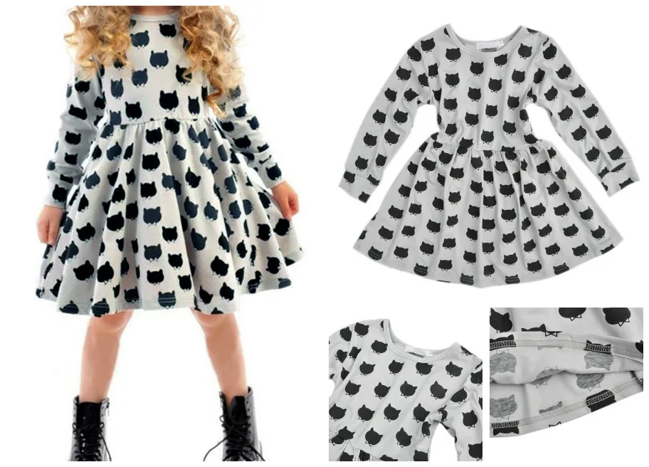Cute Girls Kids Cartoon Cat Print Dress Long Sleeves Elastic Pleated Spring Autumn Dresses YJS Dropship
Cute Girls Kids Cartoon Cat Print Dress Long Sleeves Elastic Pleated Spring Autumn Dresses YJS Dropship
