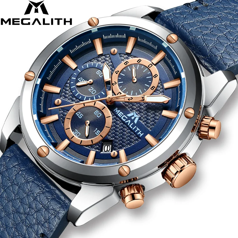 MEGALITH Sports Military Chronograph Men Watch Waterproof Reloj Hombre 2019 New Blue Silicone Quartz Watch Men Relogio Masculino
MEGALITH Sports Military Chronograph Men Watch Waterproof Reloj Hombre 2019 New Blue Silicone Quartz Watch Men Relogio Masculino