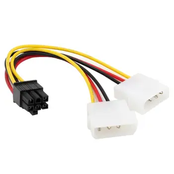 1pc Dual 4 pin to 6 pin PCI-E Express Converter Adapter Graphics Card Power Cable
1pc Dual 4 pin to 6 pin PCI-E Express Converter Adapter Graphics Card Power Cable