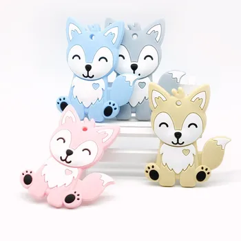 BPA Free Animal Silicone Teethers 1PC Baby Teething Necklace Toy Lovely husky Food Grade Silicone Cartoon Nursing Tiny Rod
BPA Free Animal Silicone Teethers 1PC Baby Teething Necklace Toy Lovely husky Food Grade Silicone Cartoon Nursing Tiny Rod