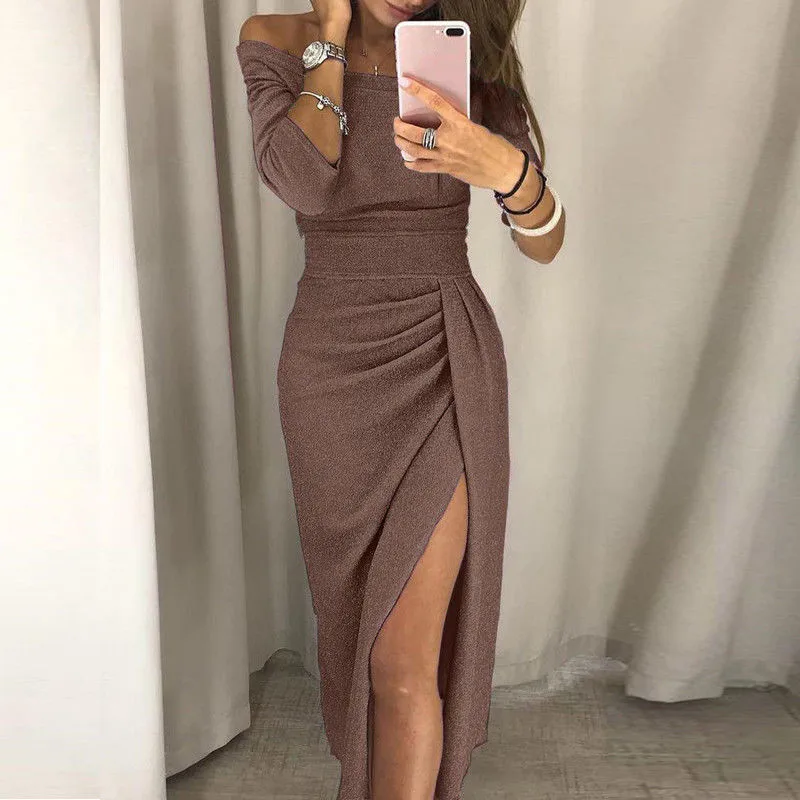Plus Size Women Vintage Long Dress Prom Cocktail Sexy Off Shoulder High Slit High Waist Sequin Dress Party Swing Dress
Plus Size Women Vintage Long Dress Prom Cocktail Sexy Off Shoulder High Slit High Waist Sequin Dress Party Swing Dress