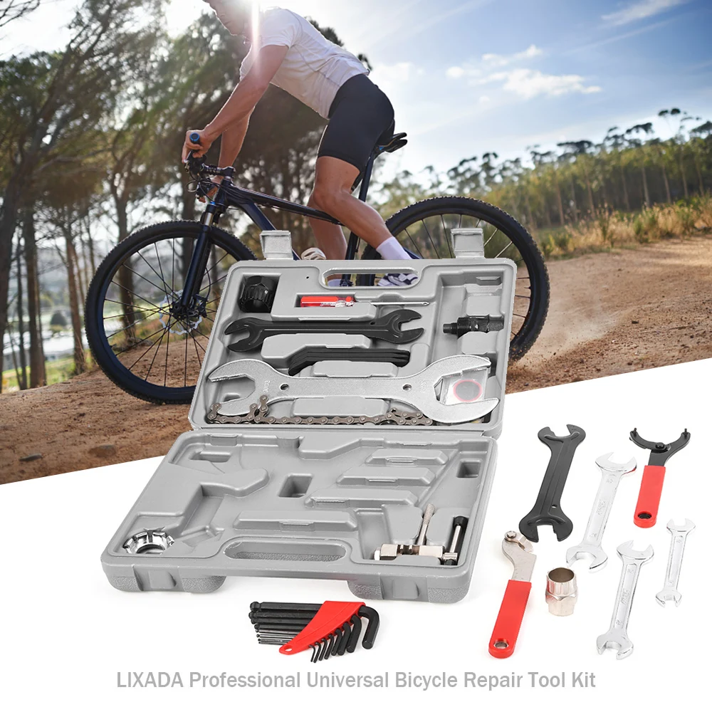 Lixada Professional Universal Home Outdoor Multi-function Purpose Bike Bicycle Repair Tool Kit Set
Lixada Professional Universal Home Outdoor Multi-function Purpose Bike Bicycle Repair Tool Kit Set