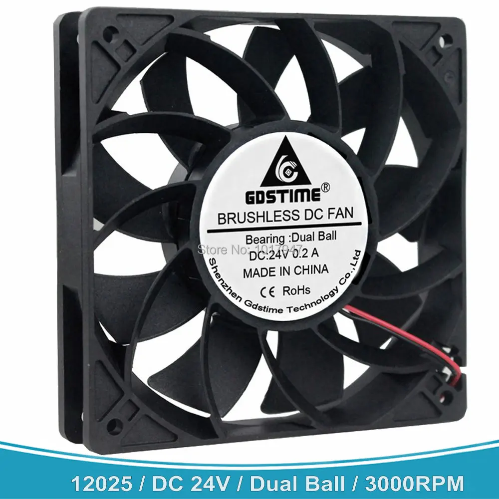 Gdstime 120 мм 12025 DC 24V 2Pin 120x120x25 мм 12 см двойной шариковый подшипник высокого давления Вентилятор охлаждения сервера
Gdstime 120 мм 12025 DC 24V 2Pin 120x120x25 мм 12 см двойной шариковый подшипник высокого давления Вентилятор охлаждения сервера