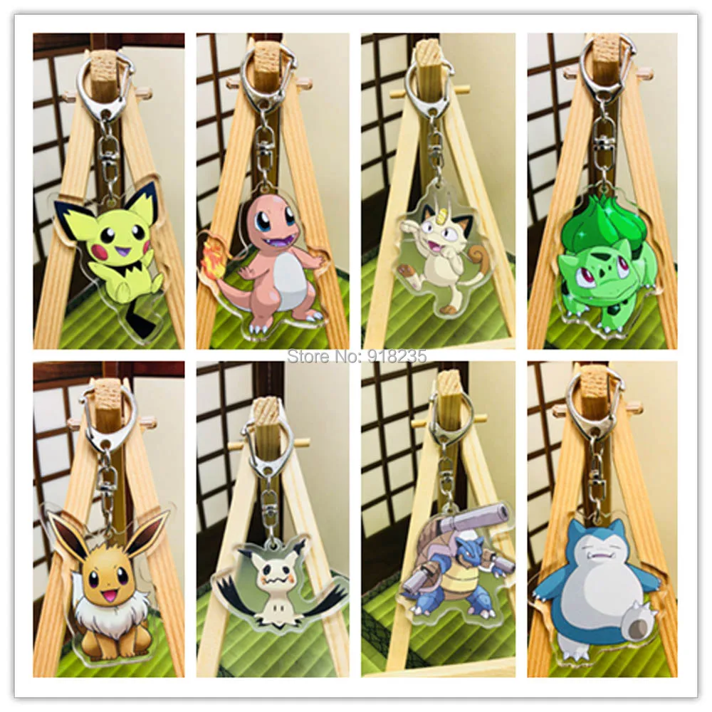 Charizard Bulbasaur Snorlax Litten Mimikyu Rowlet Eevee Double Sided Acrylic Pendant Keychain For Kids SYTJ
Charizard Bulbasaur Snorlax Litten Mimikyu Rowlet Eevee Double Sided Acrylic Pendant Keychain For Kids SYTJ