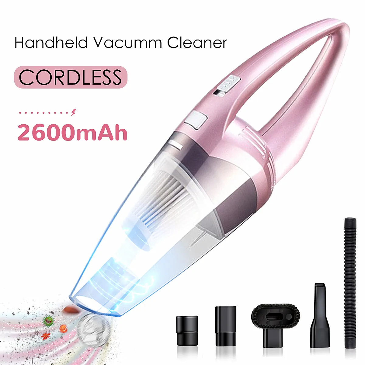 120W Portable Mini Car Home Cordless Vacuum Cleaner For Dry Wet Dust Dirt Catcher Handheld Dust Collector Vacuum Cleaner Sweeper
120W Portable Mini Car Home Cordless Vacuum Cleaner For Dry Wet Dust Dirt Catcher Handheld Dust Collector Vacuum Cleaner Sweeper