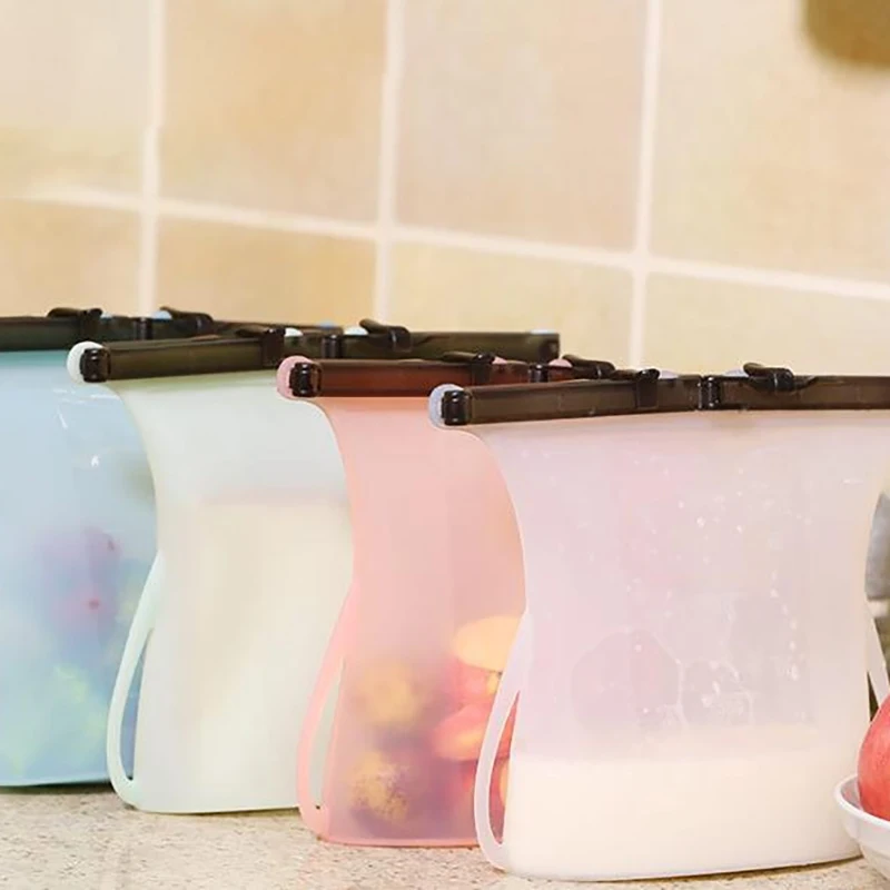 Kitchen Food Sealing Storage Bag Reusable Refrigerator Fresh Bags Silicone Fruit Meat Ziplock Kitchen Organizer
Kitchen Food Sealing Storage Bag Reusable Refrigerator Fresh Bags Silicone Fruit Meat Ziplock Kitchen Organizer