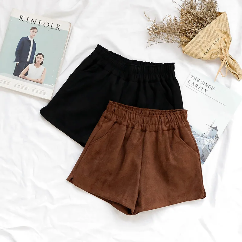 Woolen Shorts Women Autumn Winter Casual Harajuku Cute Slim Elastic Waist Wide Leg Booty Shorts Feminino Brown Black Bottom
Woolen Shorts Women Autumn Winter Casual Harajuku Cute Slim Elastic Waist Wide Leg Booty Shorts Feminino Brown Black Bottom