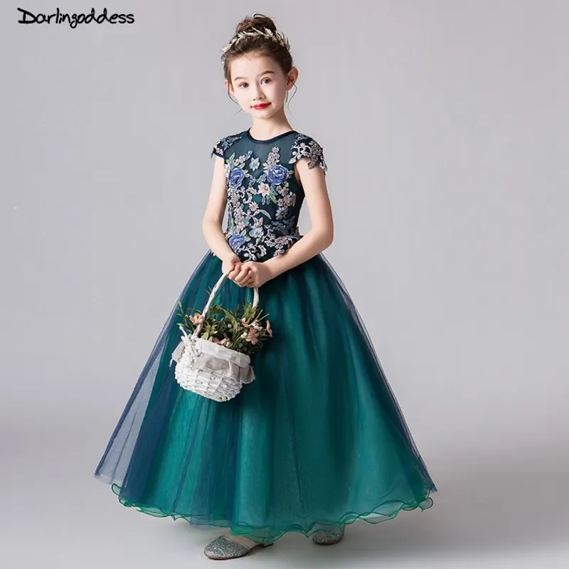 Elegant Ball Gown Princess Pageant Dress for Little Girls Party Gowns Kids Communion Dress Deep Green Flower Girl Dresses 2019
Elegant Ball Gown Princess Pageant Dress for Little Girls Party Gowns Kids Communion Dress Deep Green Flower Girl Dresses 2019